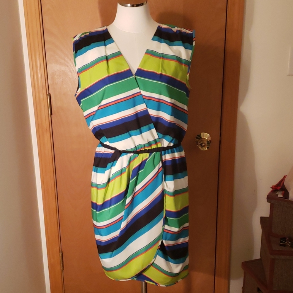 Vince Camuto Striped Multi colored dress, …
